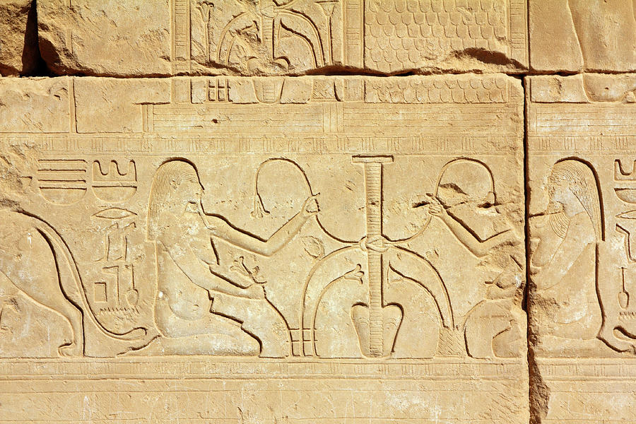 Ancient Egypt Images And Hieroglyphics #7 Relief by Mikhail Kokhanchikov