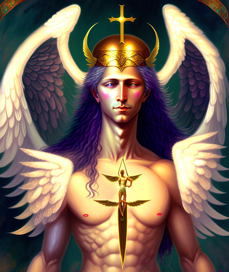 Archangel Chamuel - Angel of Love and Peace, Generative AI Illus ...