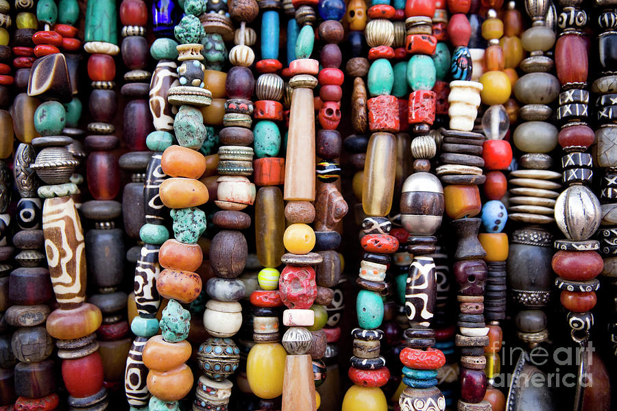 Jewelry Photograph - Bead Necklace Jewellery #7 by Kevin Miller