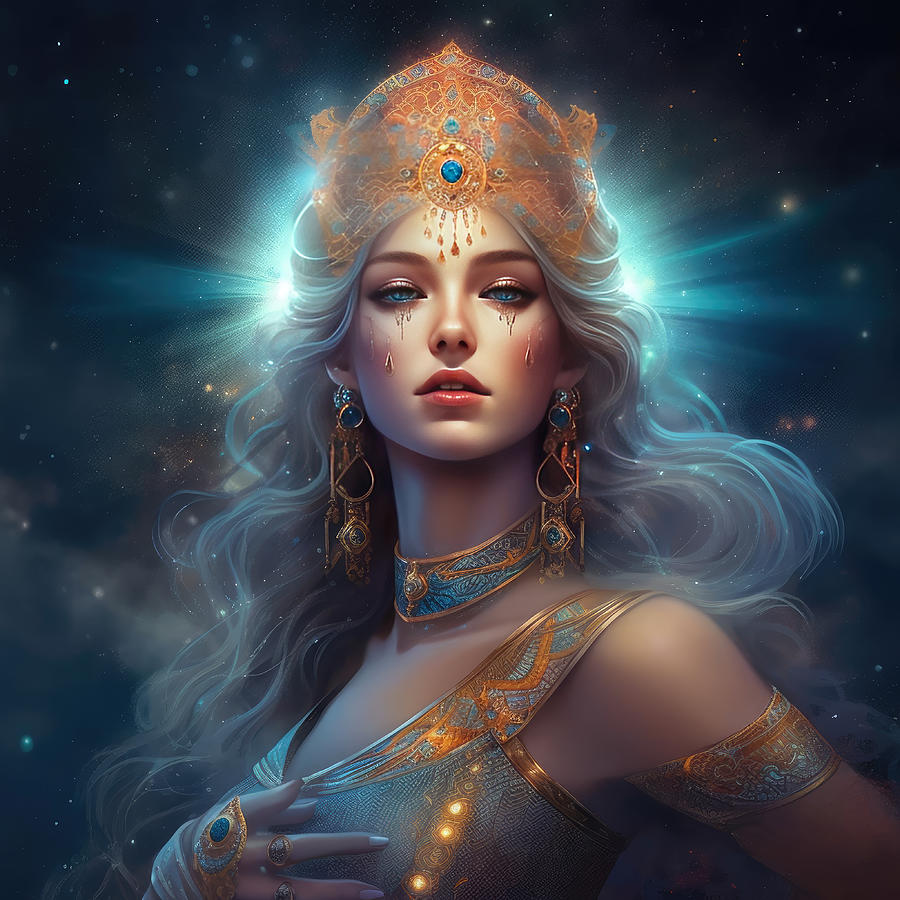 Beautiful Goddess Digital Art by Colorful Liquid - Fine Art America