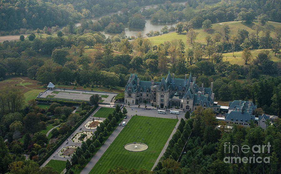 Biltmore Estate Aerial Photo Of Biltmore House Photograph By David Oppenheimer Pixels