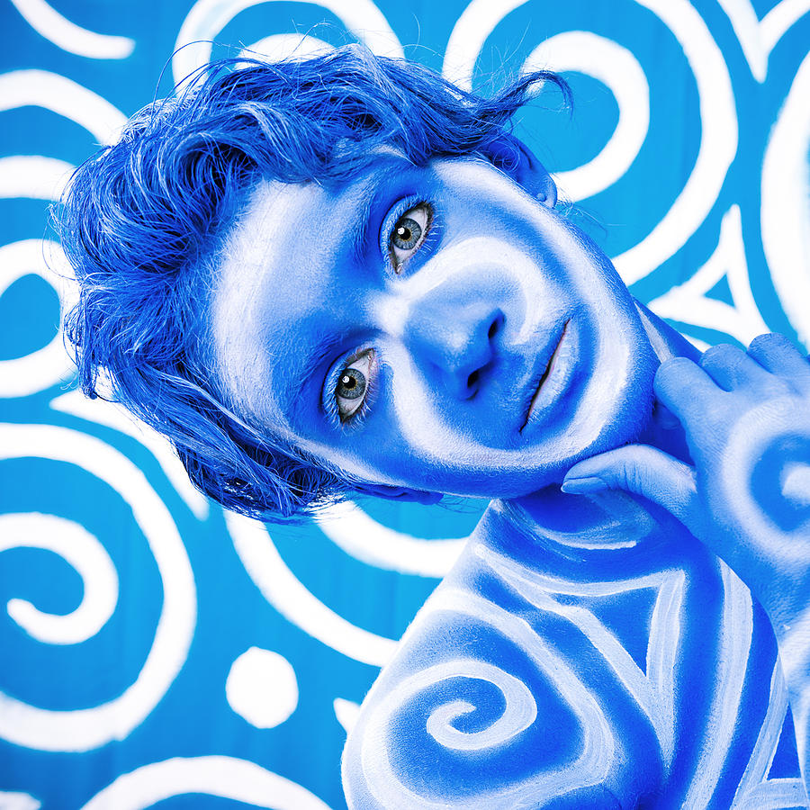 Body Paint: Swirl Camouflage #7 Photograph by Renphoto