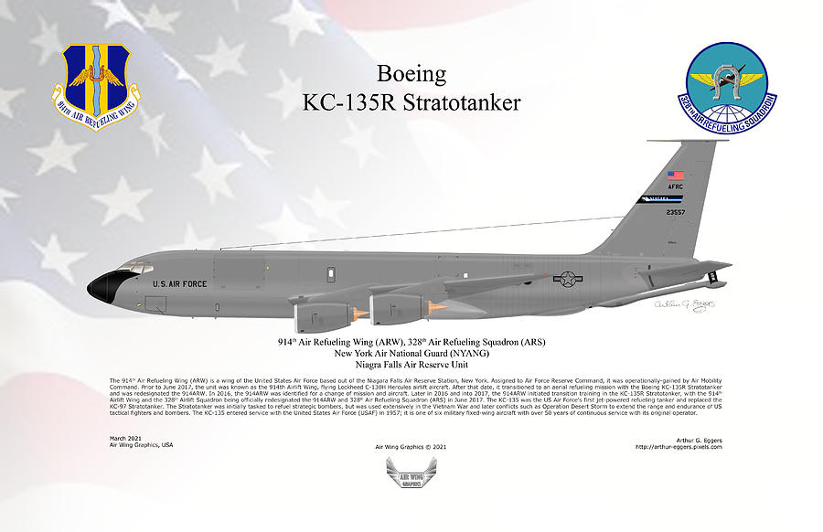 Boeing KC-135R Stratotanker #1 Digital Art by Arthur Eggers