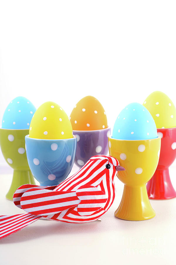 Bright Color Easter Eggs #7 Photograph by Milleflore Images