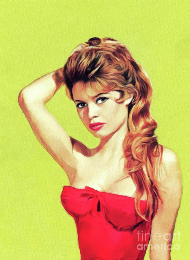 Brigitte Bardot, Actress Painting