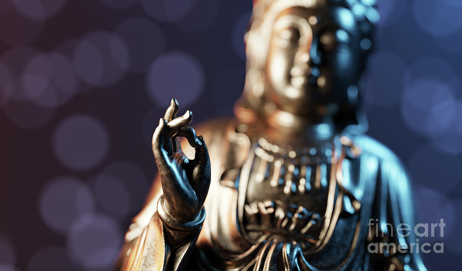 Buddha statue, zen meditation in yoga #7 Photograph by Michal Bednarek