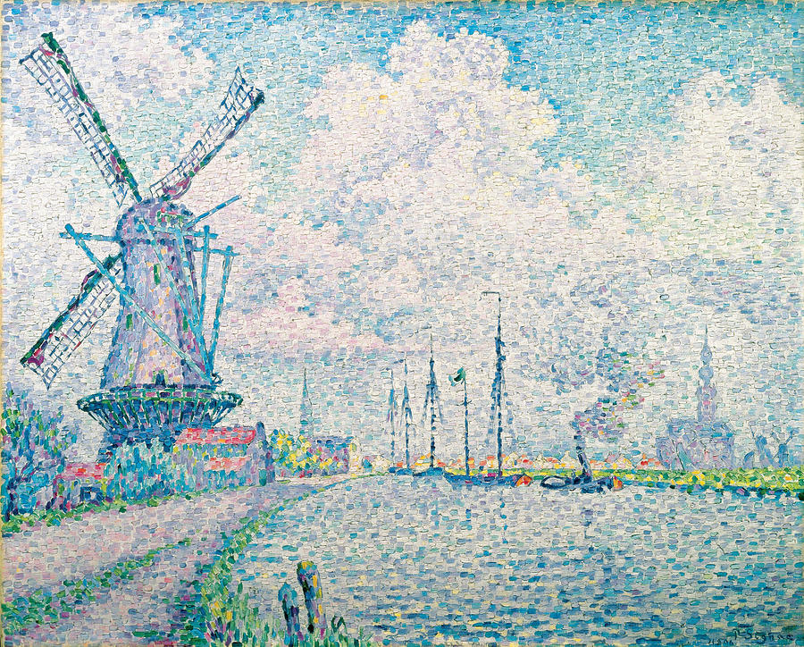 Paul Signac Painting - Canal of Overschie  #7 by Paul Signac