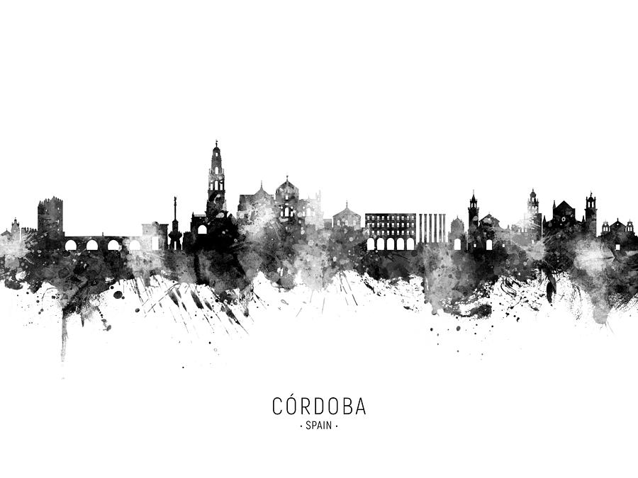 Cordoba Spain Skyline #7 Digital Art by Michael Tompsett