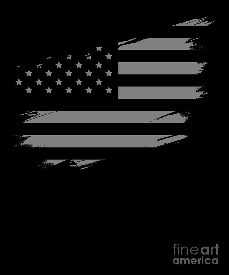 Correctional Officer American Flag Thin Silver Line Digital Art By