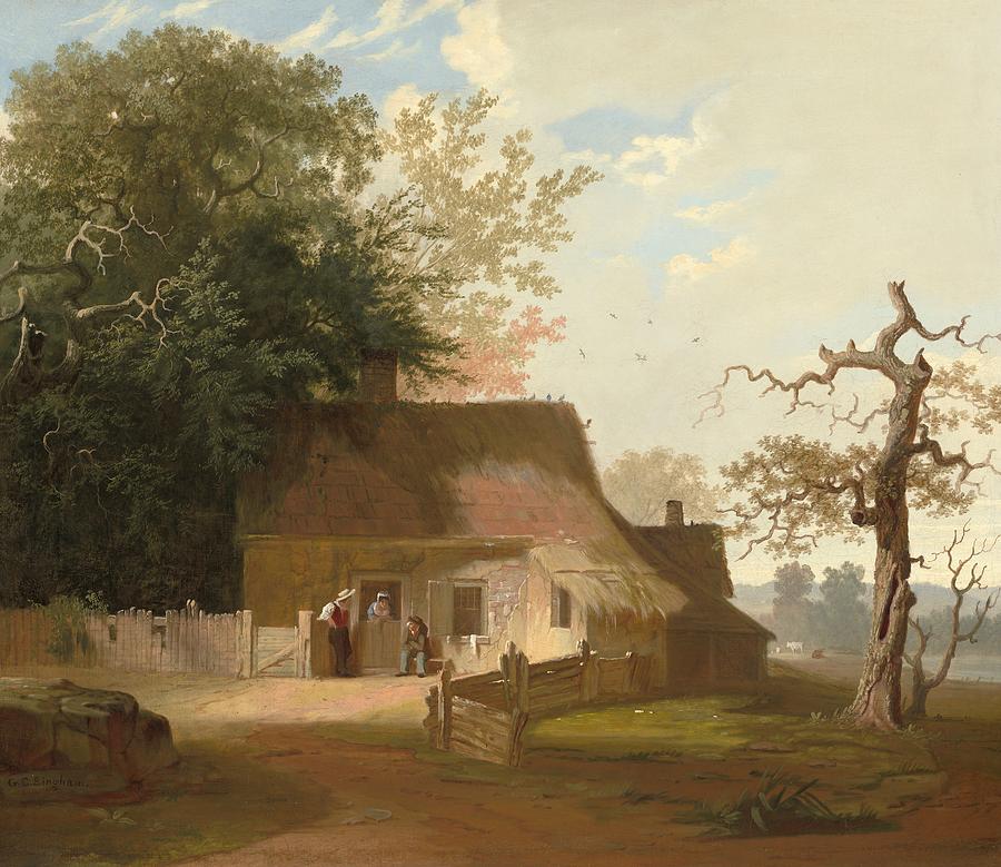 Cottage Scenery #7 Painting by George Caleb Bingham