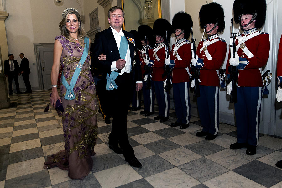 Crown Prince Frederik of Denmark Holds Gala Banquet At Christiansborg Palace #7 Photograph by Ole Jensen