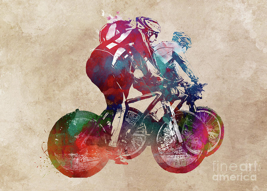 Cycling Bike sport art #cycling #sport #7 Digital Art by Justyna Jaszke JBJart