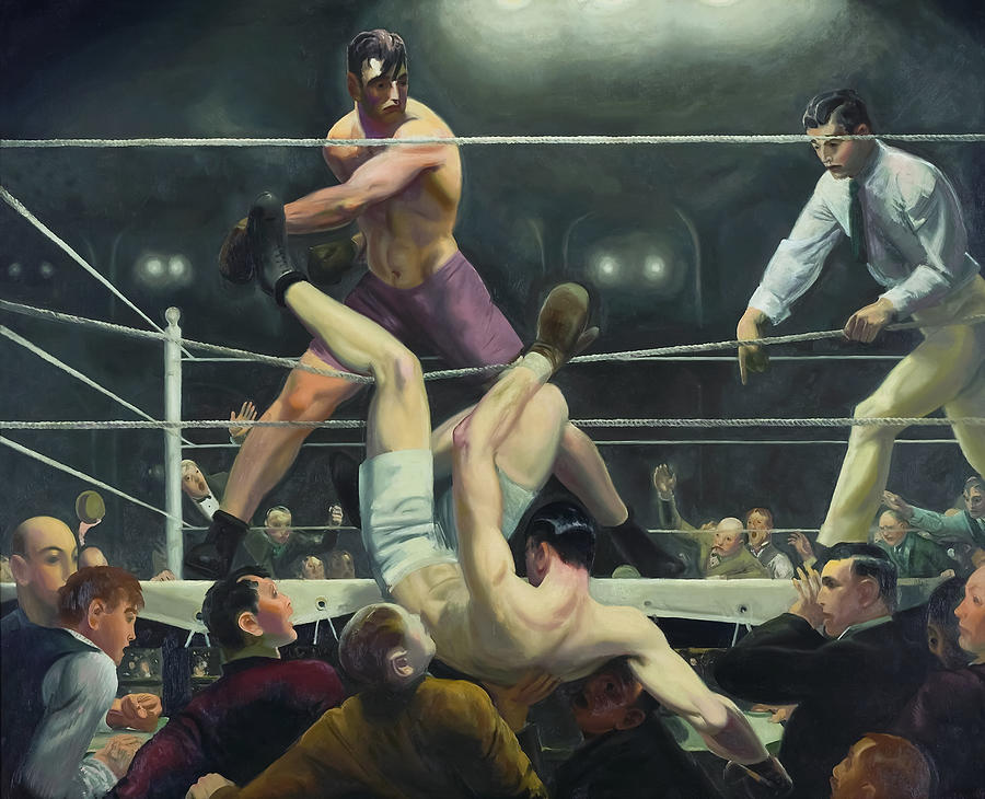 Winter Painting - Dempsey and Firpo by George Bellows  by Mango Art