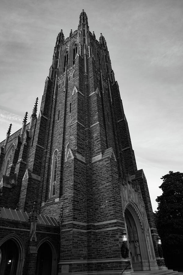 Duke University Chapel in black and white #7 Photograph by Eldon McGraw