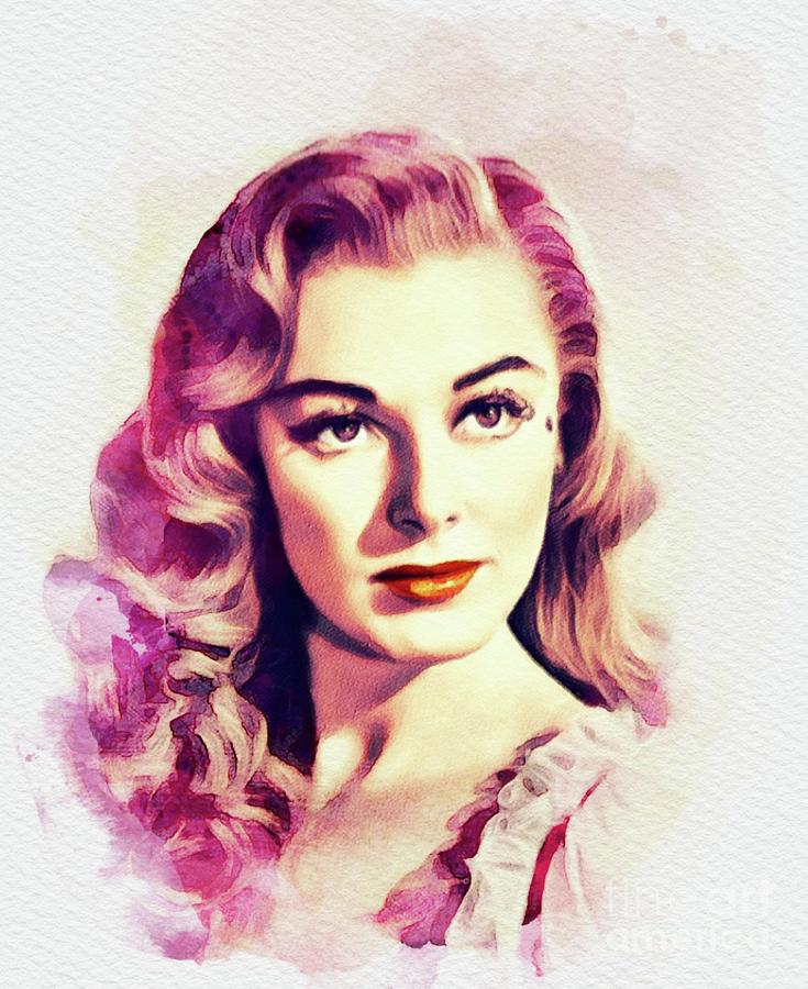 Eleanor Parker, Vintage Actress Painting by Esoterica Art Agency - Fine ...