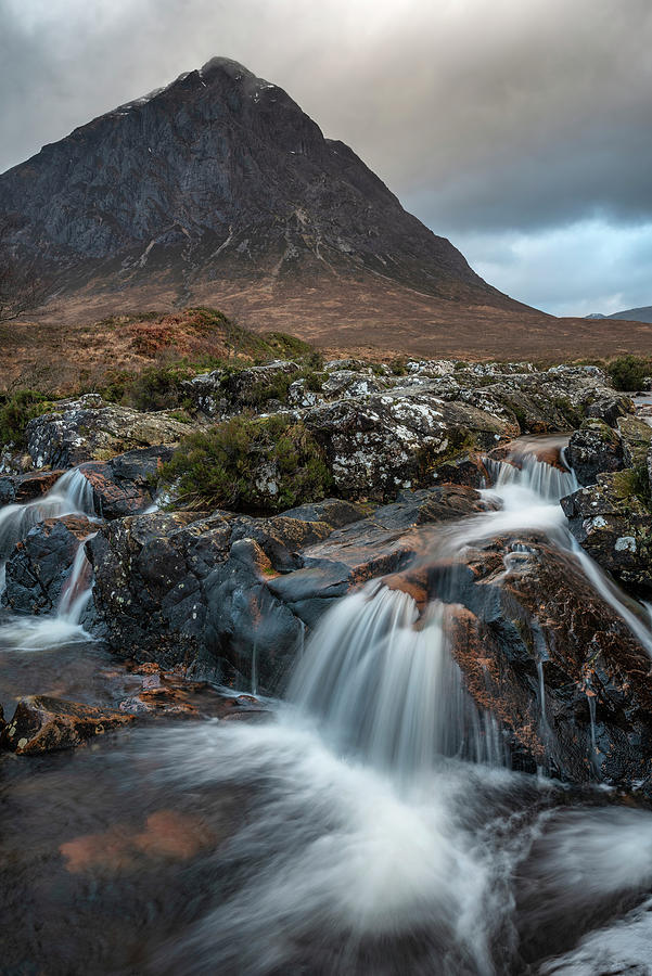Epic Landscape Image Of Buachaille Etive Mor Waterfall In Scotti Photograph