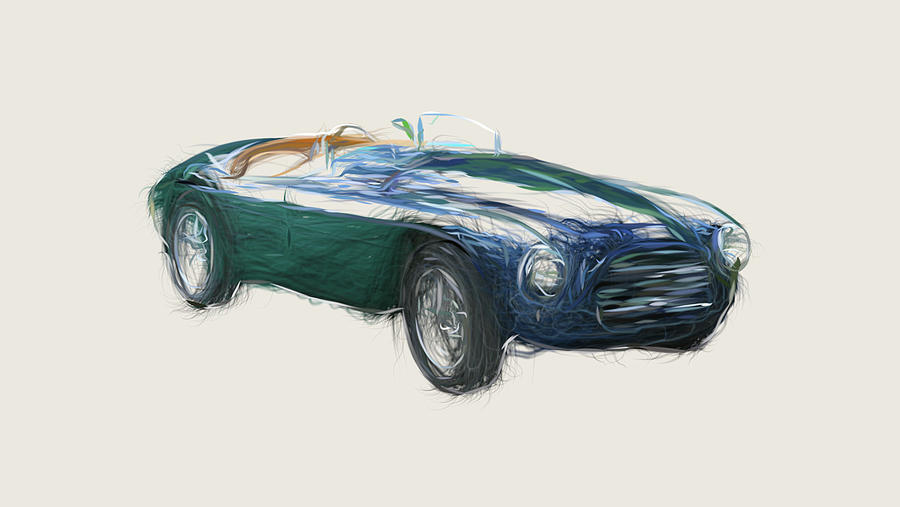 Ferrari 166 MM Drawing #7 Digital Art by CarsToon Concept