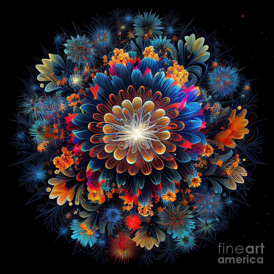 Series Digital Art - Fireworks magic #7 by Sabantha