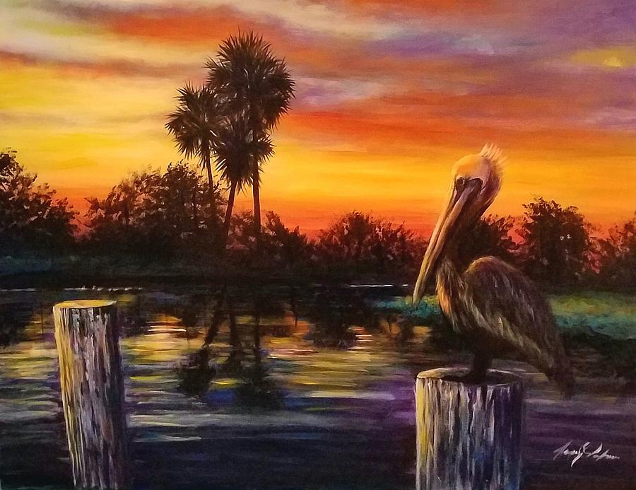 Florida Water Bird #7 Painting by Larry Palmer