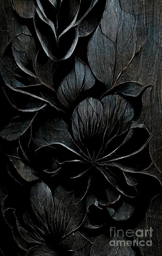 Flower Digital Art - Flowers on Wood #7 by Andreas Thaler
