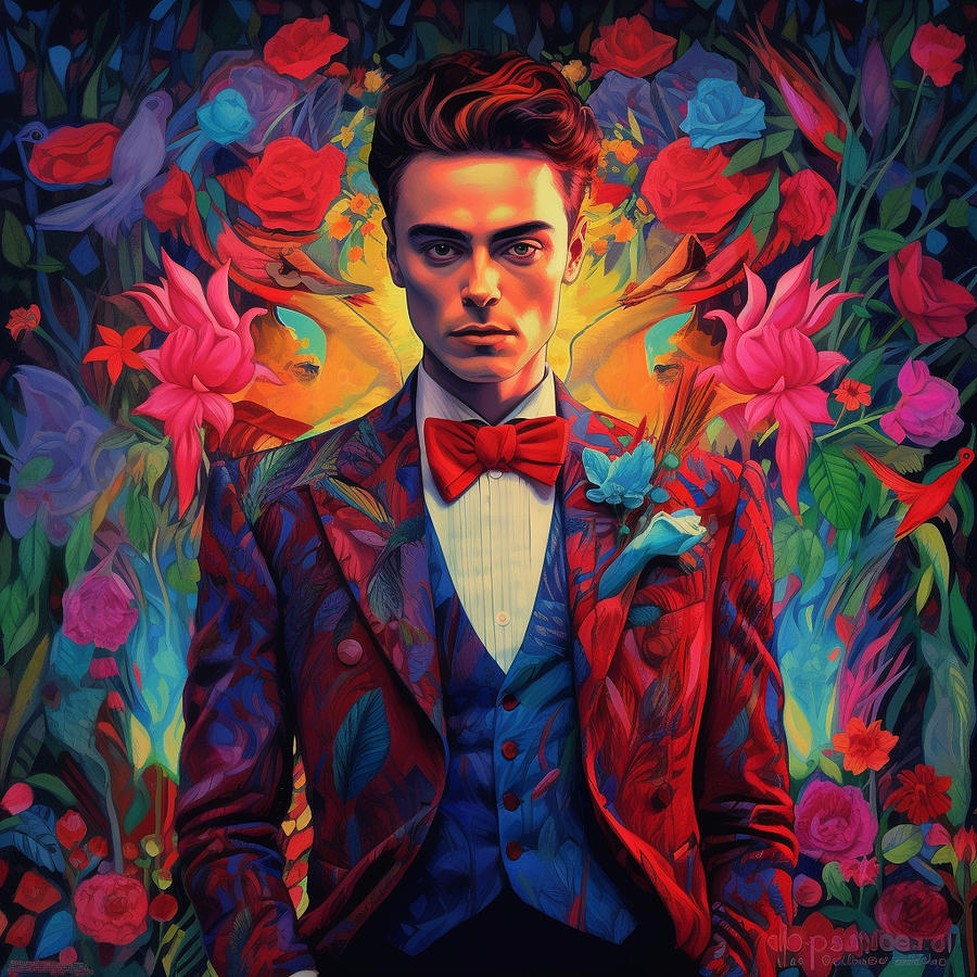 Frida Kahlo vibrant by Asar Studios Painting by Celestial Images - Fine ...