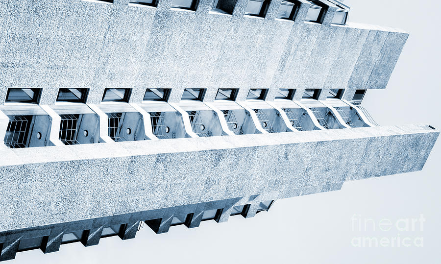 Futuristic building suspended in the air Photograph by Michel Lambert