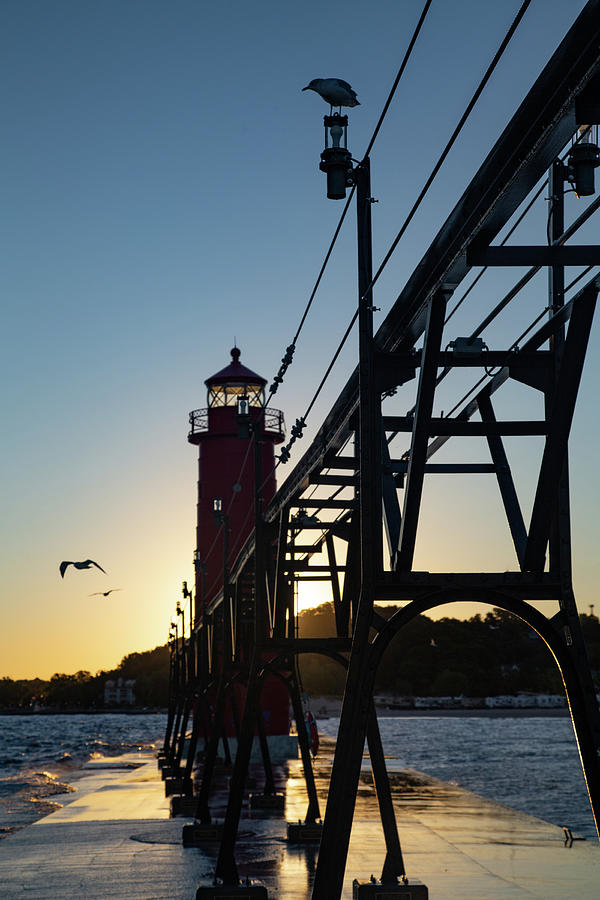 Grand Haven Pier and Lighthouse in Michigan #7 Photograph by Eldon McGraw