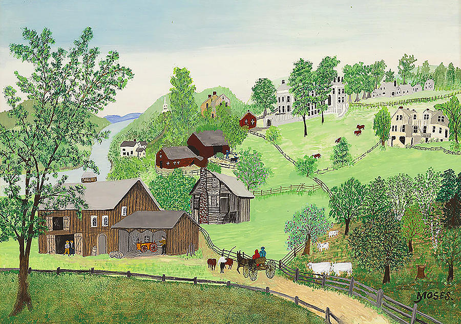 Grandma Moses #7 Painting by Vintage Illustrations - Fine Art America