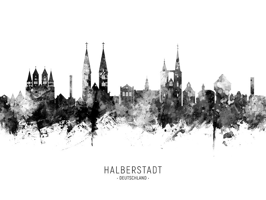 Halberstadt Germany Skyline #7 Digital Art by Michael Tompsett