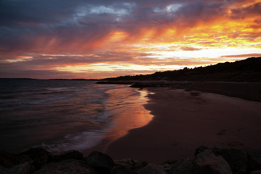 Highcliffe Beach at sunset #7 Photograph by Ian Middleton