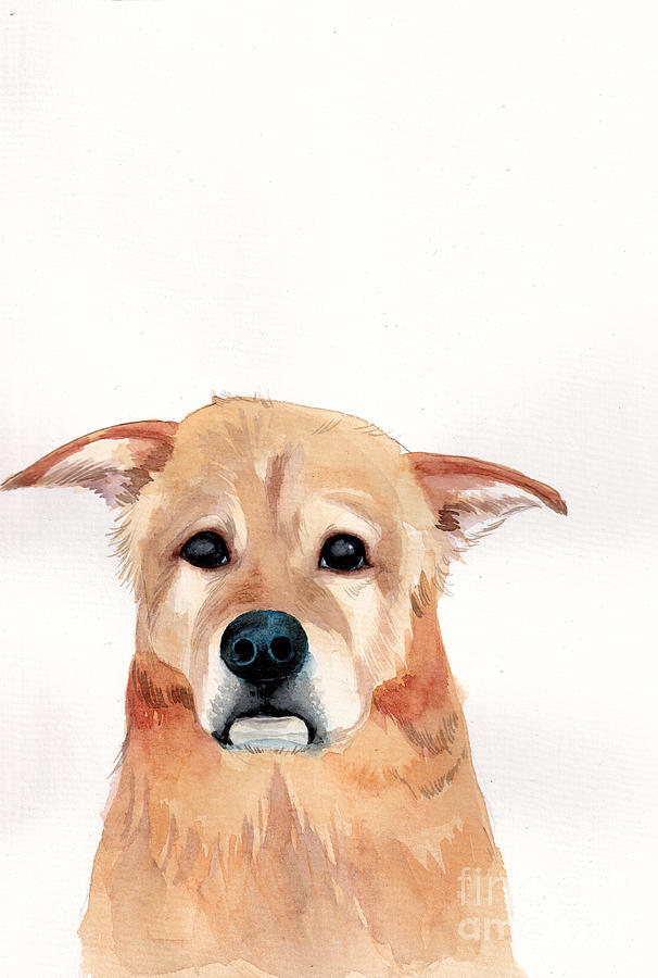 I am your Puppy #7 Painting by Munkhzul Bundgaa