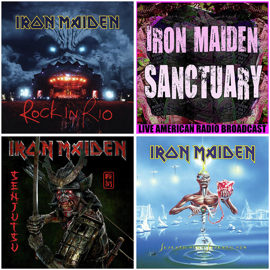 Iron Maiden Cover Grid #7 Mixed Media by Stephen Smith Galleries - Fine ...