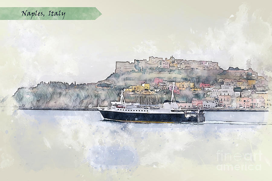 Italy sketch #7 Digital Art by Ariadna De Raadt