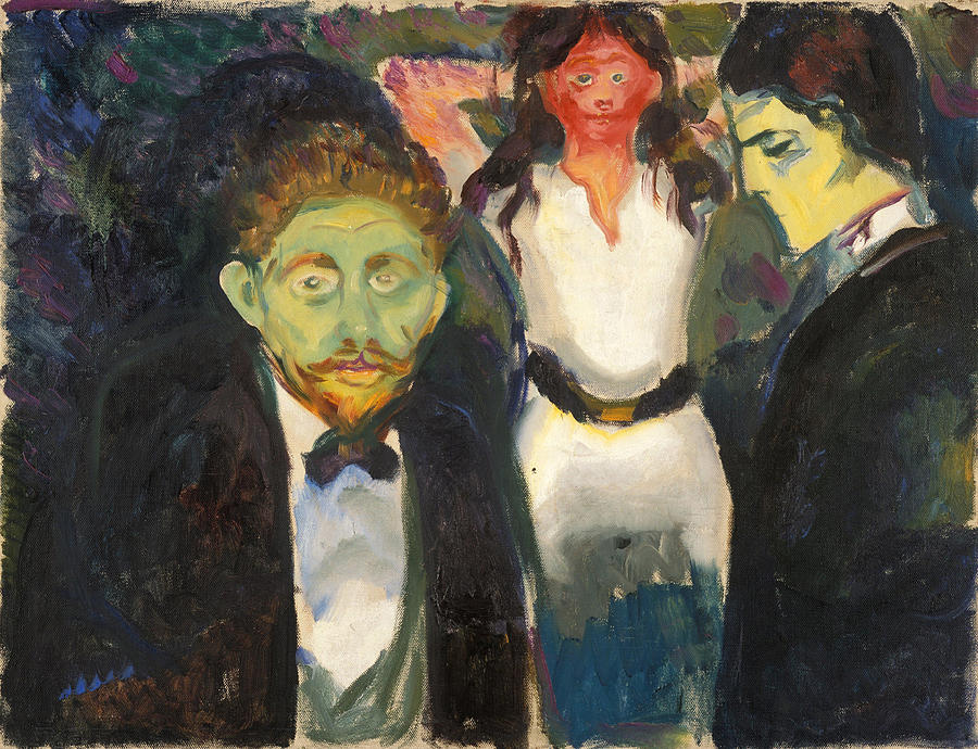 Edvard Munch Painting - Jealousy  #7 by Edvard Munch