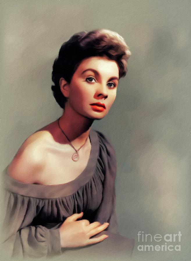 Jean Simmons, Vintage Actress Painting by Esoterica Art Agency - Fine ...