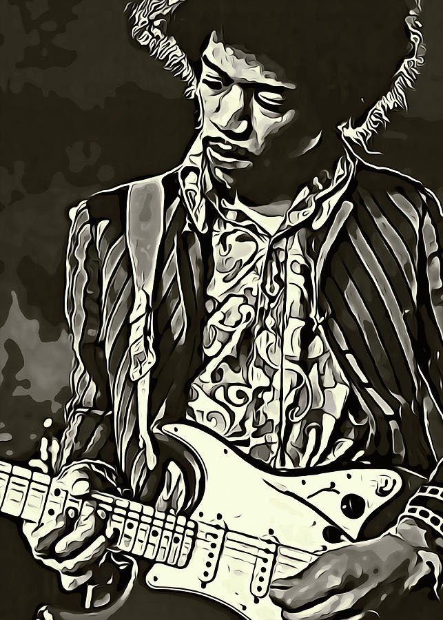 Jimi Hendrix Digital Art by Adhi Budi - Fine Art America