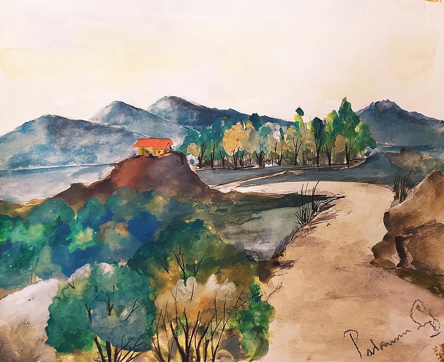 Landscape #7 Painting by Padamvir Singh