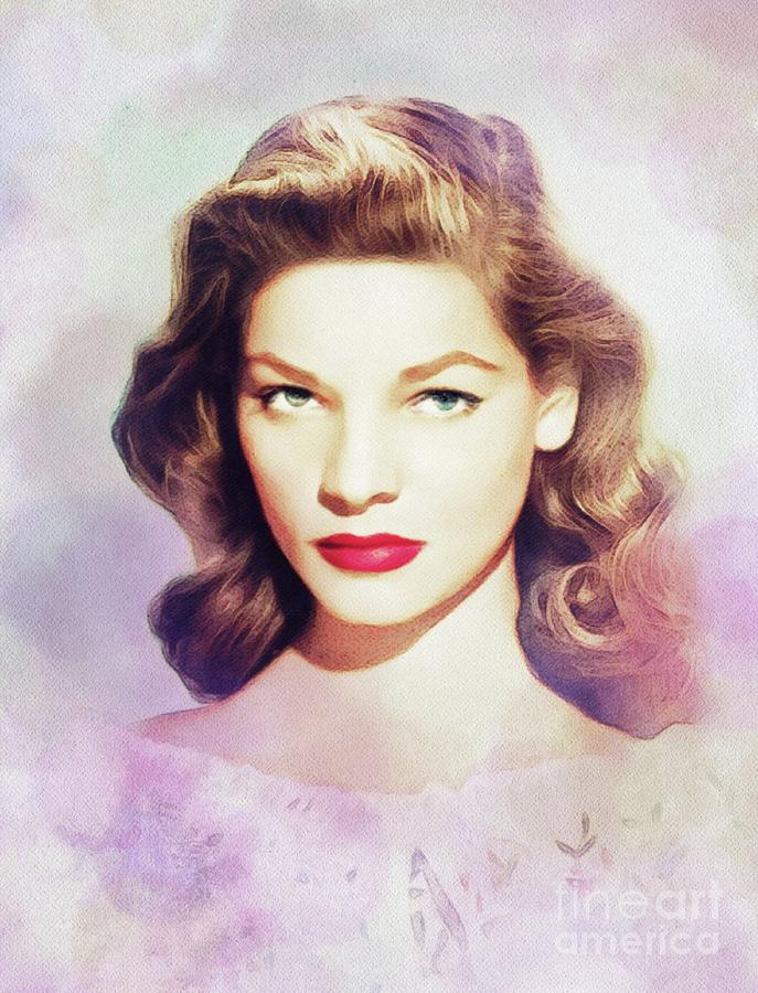 Lauren Bacall, Hollywood Legend Painting