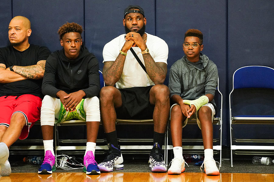 LeBron James and Dwyane Wade Watch Zaire Wades AAU game #7 Photograph by Cassy Athena