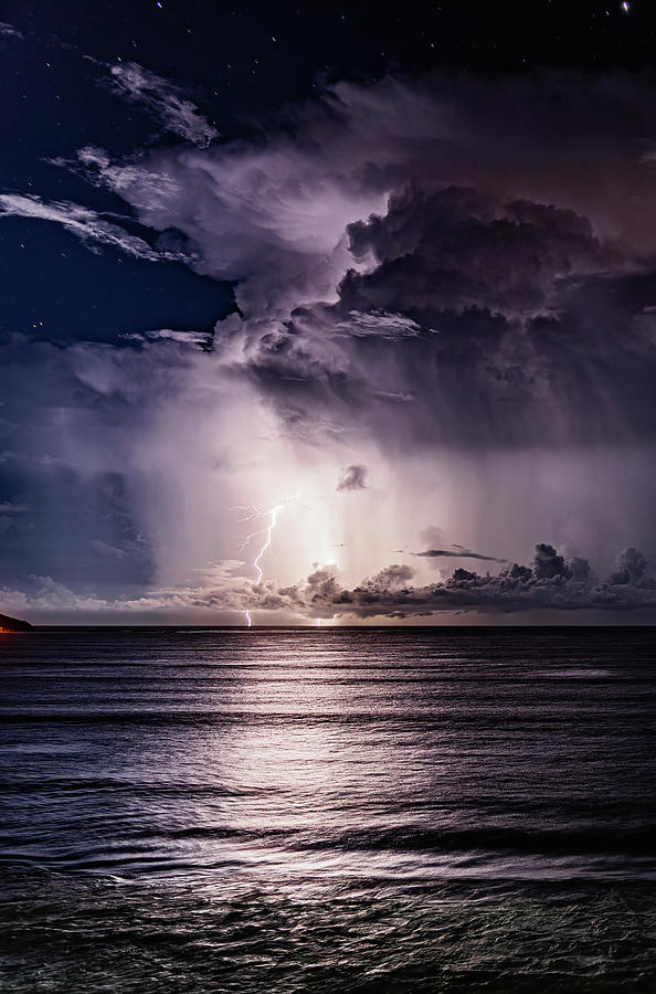 Lightning Storm Off the Coast of Mazatlan Mexico #7 Photograph by Tommy Farnsworth