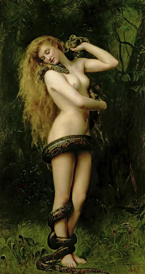 Erotic Nude Painting - Lilith #7 by John Collier