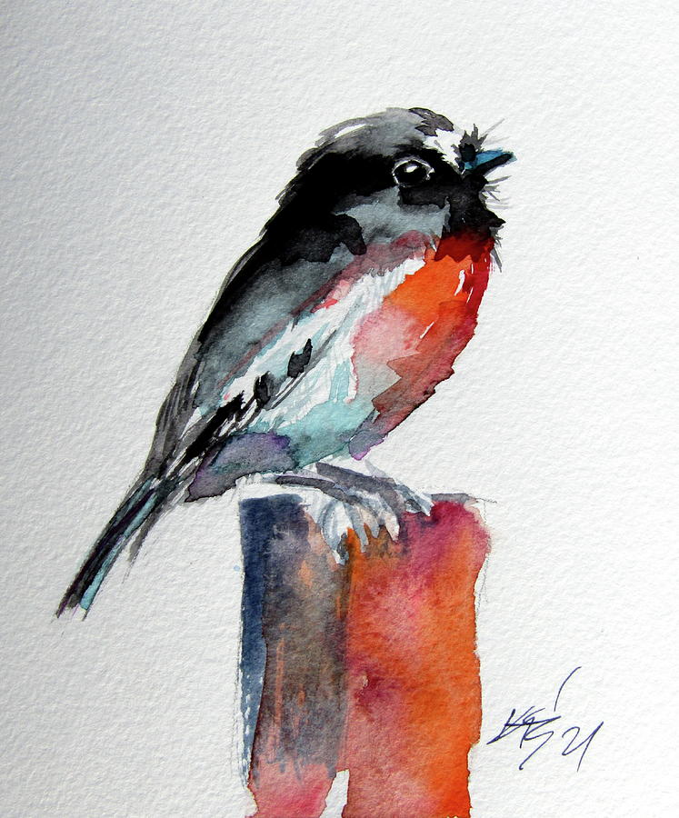 Little bird #5 Painting by Kovacs Anna Brigitta