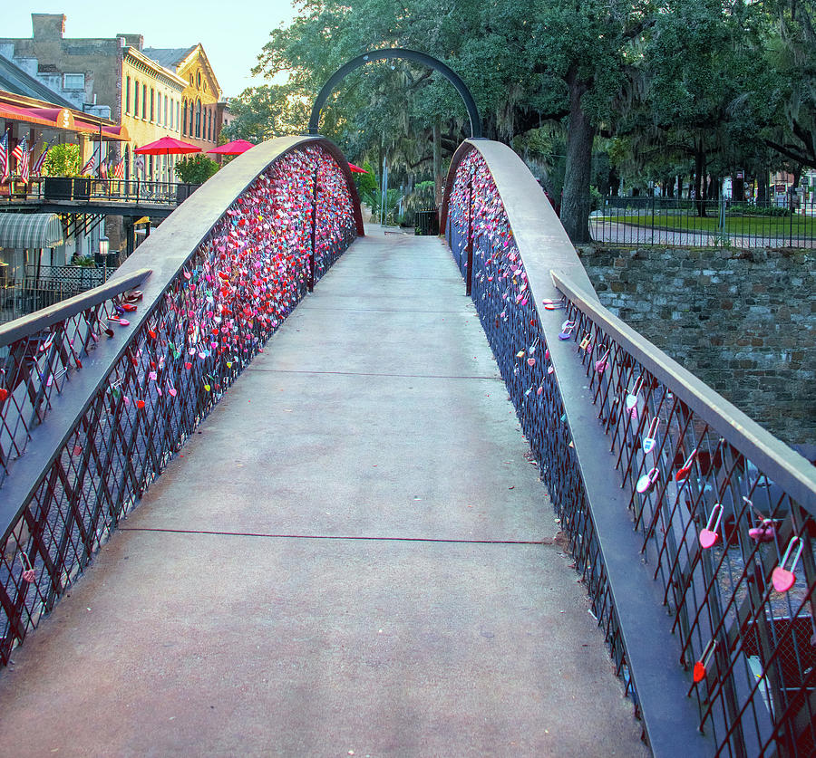 Love Lock Bridge Savannah, 7 Photograph by William Reagan