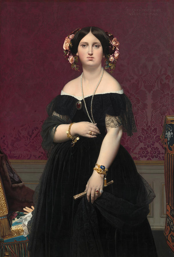 Madame Moitessier #7 Painting by Jean Auguste Dominique Ingres