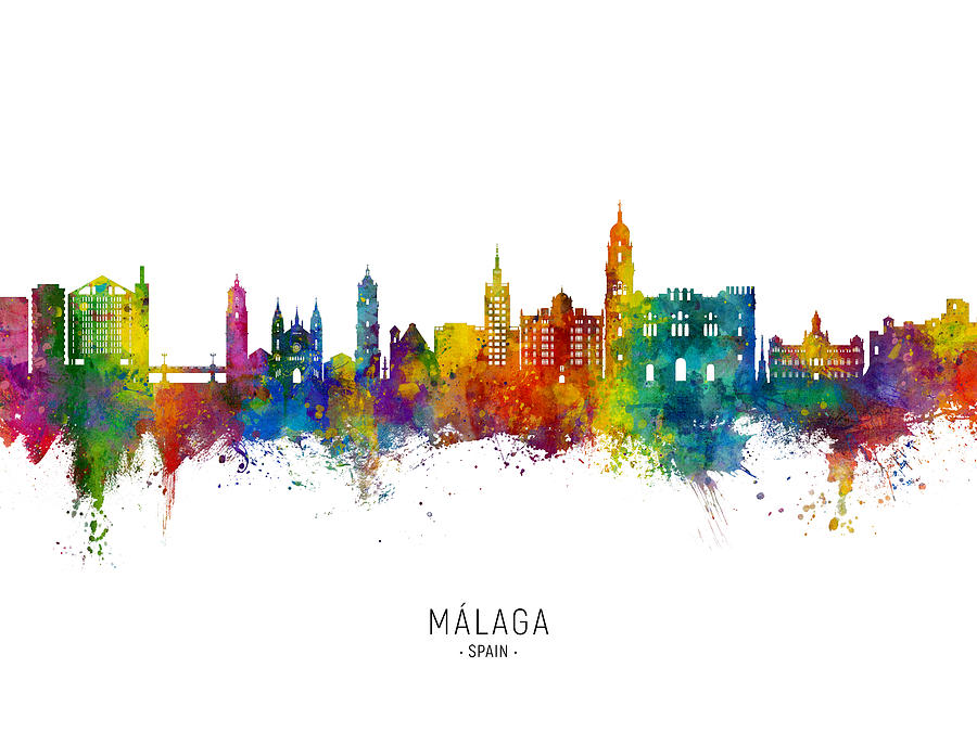 Malaga Spain Skyline #7 Photograph by Michael Tompsett