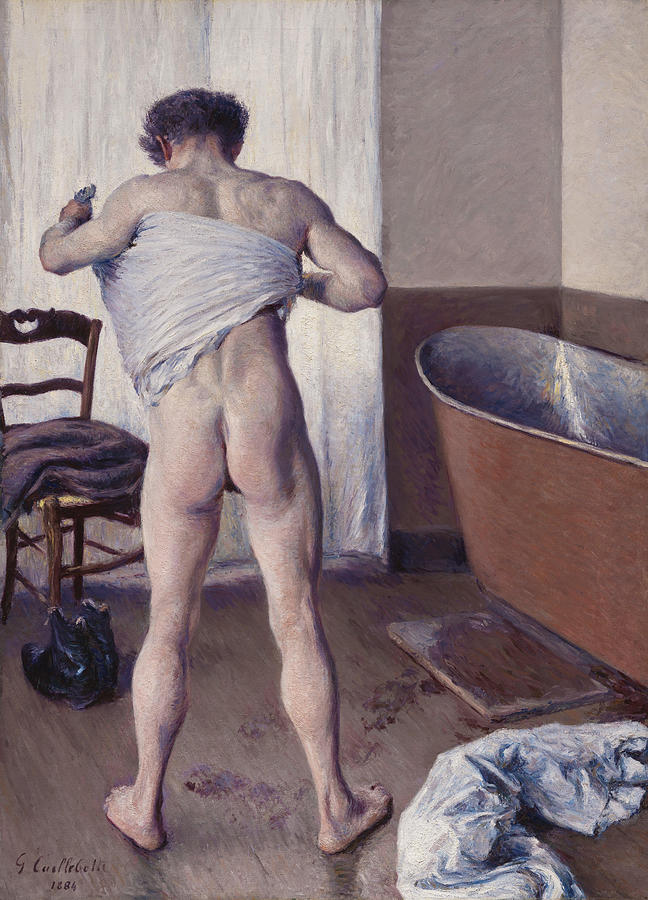 Gustave Caillebotte Painting - Man at His Bath  #7 by Gustave Caillebotte