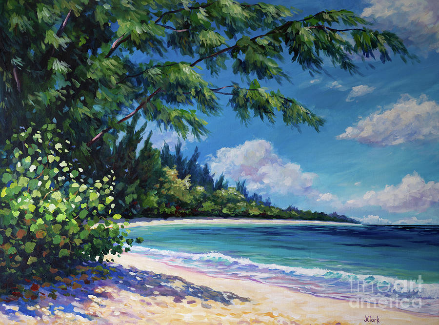 7-Mile Beach Cayman Painting by John Clark