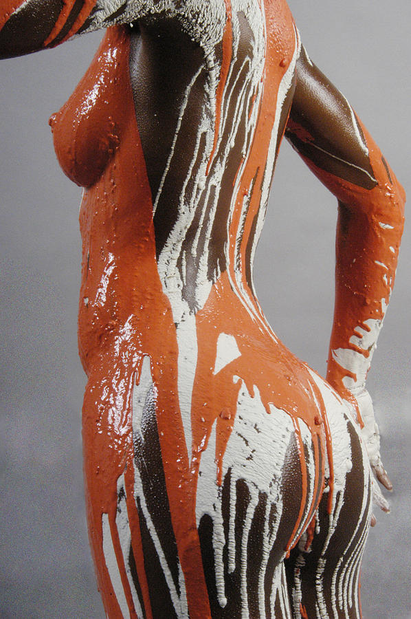 Model covered in coloured plaster, Paris, France, Europe #7 Photograph by Gerd HAUSLER