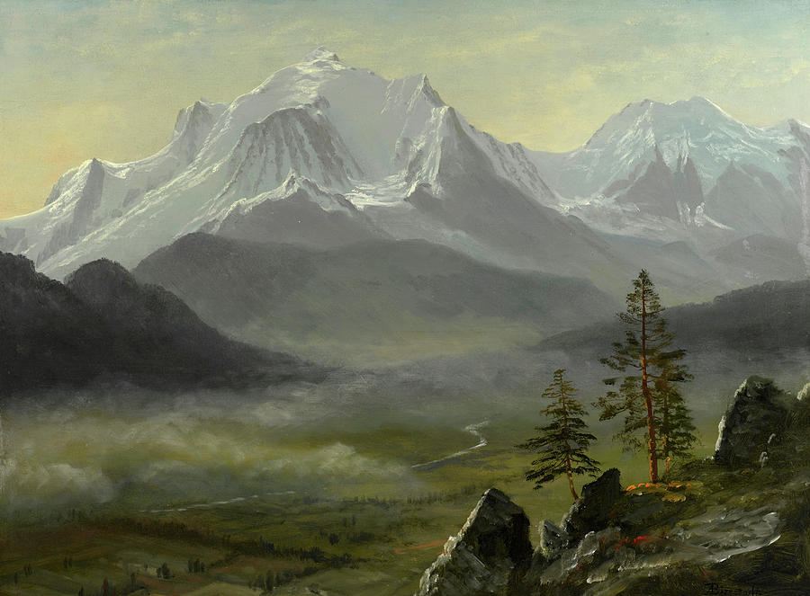 Mont Blanc, 1890 Painting by Albert Bierstadt - Pixels