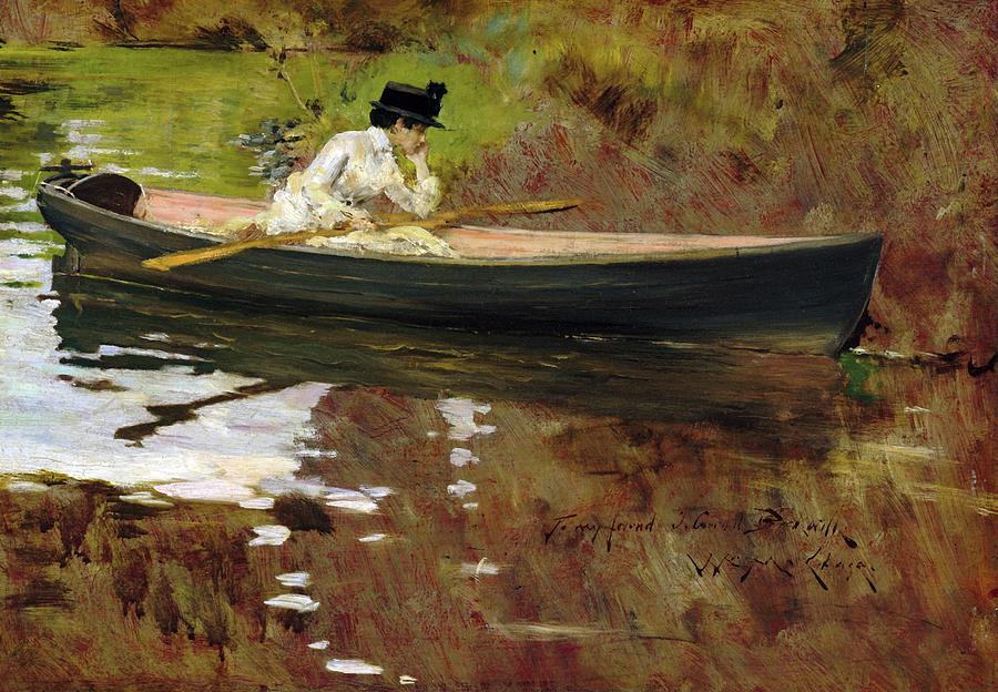 Mrs. Chase in Prospect Park #8 Painting by William Merritt Chase Mrs. Chase in Prospect Park #8 Painting by William Merritt Chase